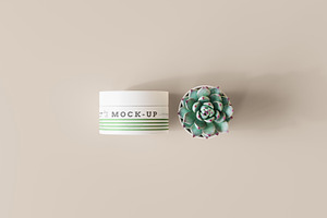 Cosmetic Jar Mockup Scene