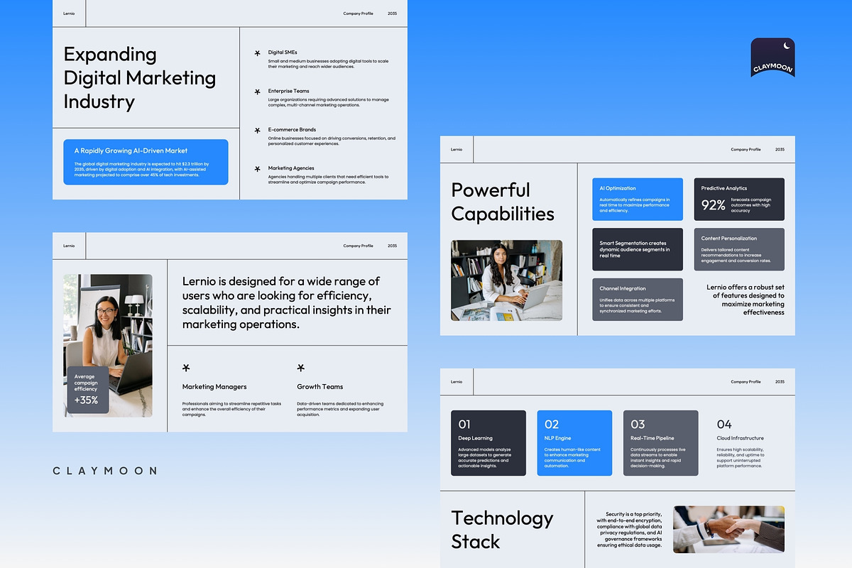 AI SaaS Company Profile, a Presentation Template by Claymoon Lab (Photo 4 of 7)