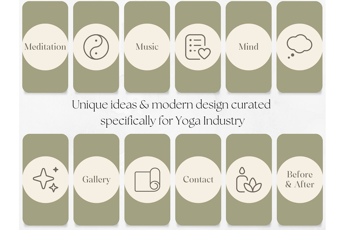 100 Yoga Story Highlight Covers, a Social Media Template by PatternLab. (Photo 6 of 9)