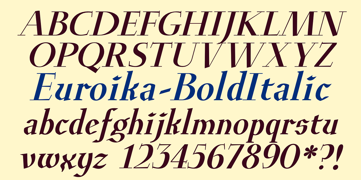 Euroika, a Serif Font by Ingrimayne Type (Photo 10 of 10)