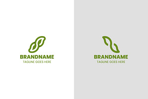 Infinity Leaf Simple Line Logo, a Branding & Logo Template by Pray Art Design Studio