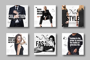 Modern Editable Fashion Social Media, a Social Media Template by MightyDesign