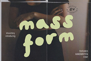 Mass Form Bold Textured Handwritten, a Sans Serif Font by Struvictory.art