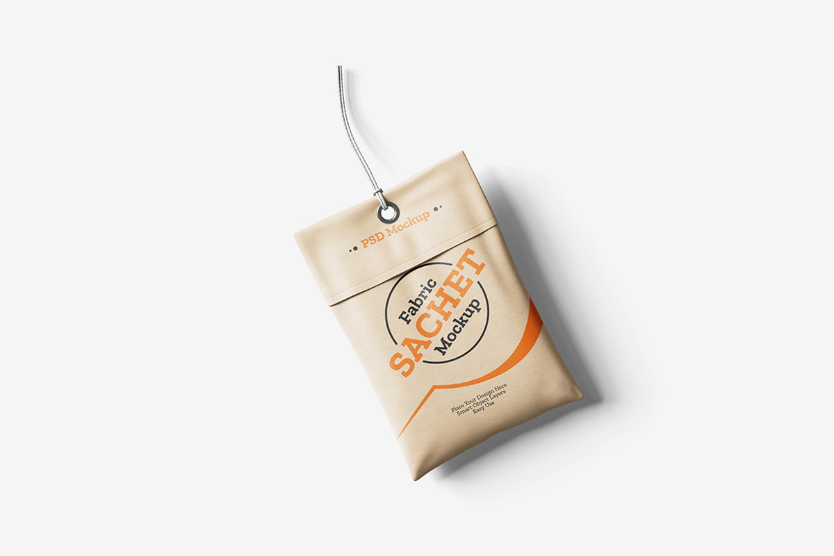 Fabric Sachet Mockup, a Packaging Mockup by Indah (Photo 4 of 6)
