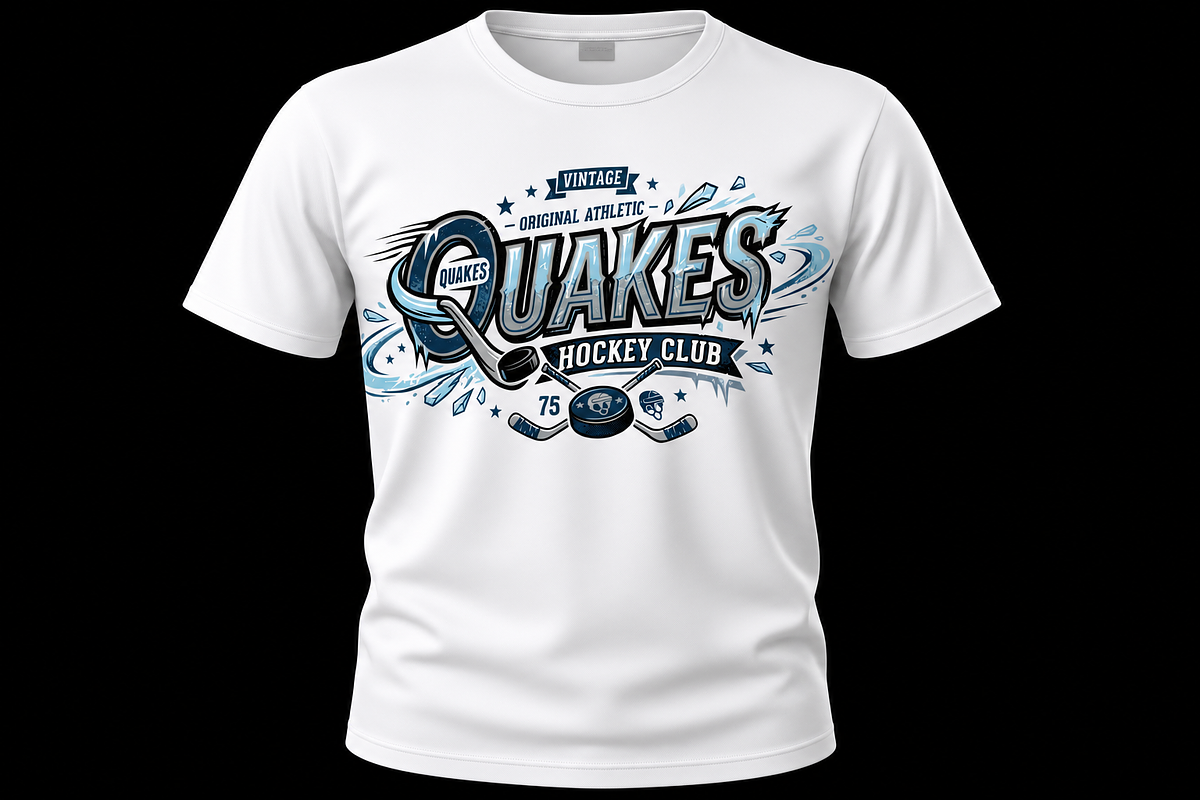 Vintage Quakes Hockey Club Athletic, an Object Graphic by Artivon (Photo 2 of 3)