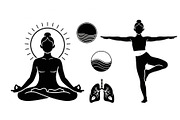 Yoga Meditation Silhouette Vector Bu, an Illustration by Artivon (Thumbnail 38 of 40)