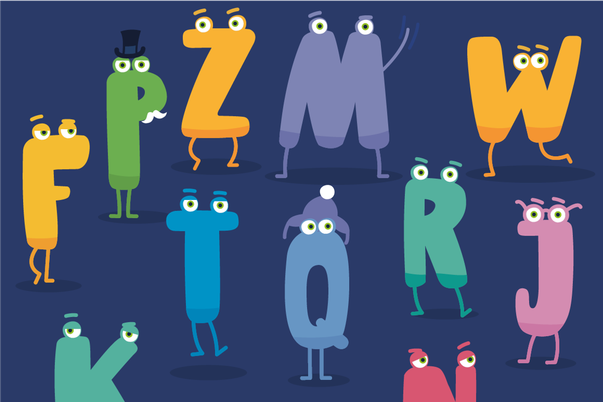 Charm - illustrated letter font