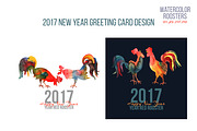 Watercolor roosters, an Illustration by Julycolor (Thumbnail 5 of 7)