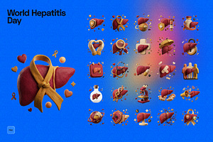 3D World Hepatitis Day, an Object Graphic by Pengedar Seni