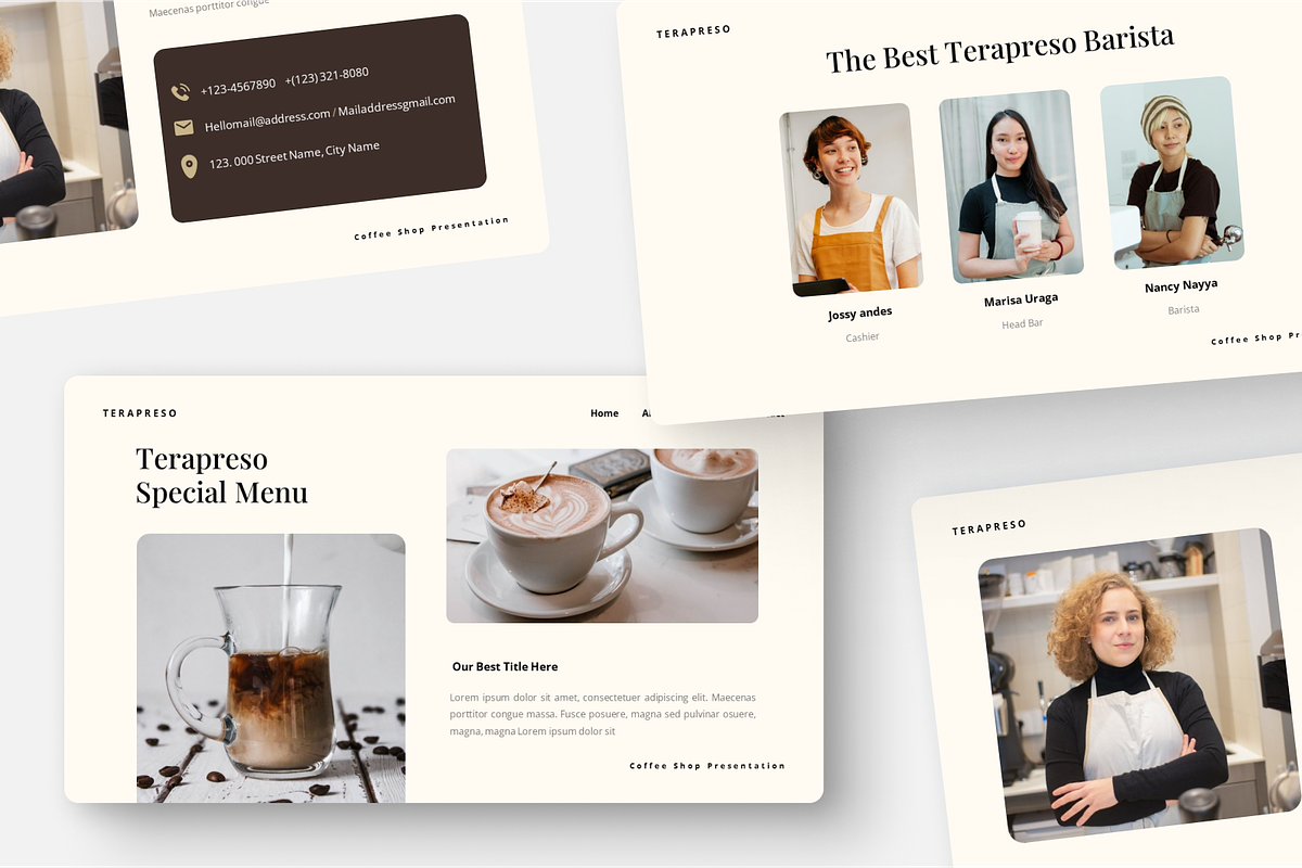 Terapreso - Coffee Shop Powerpoint, a Presentation Template by Annora Studio (Photo 3 of 5)