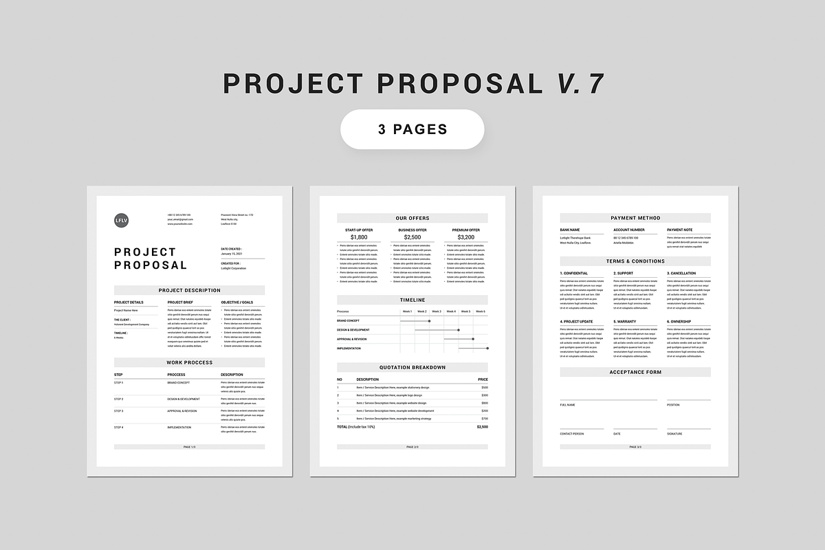 Proposal Bundle | MS Word & Indesign, a Stationery Template by Leaflove (Photo 8 of 16)
