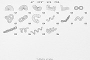 136 3D Wireframe vector shapes, an Object Graphic by Valeria Soloveva (Thumbnail 6 of 6)