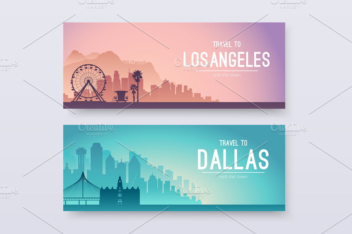 USA Cities Landscape Collection, an Illustration by Chuhastock (Photo 10 of 13)