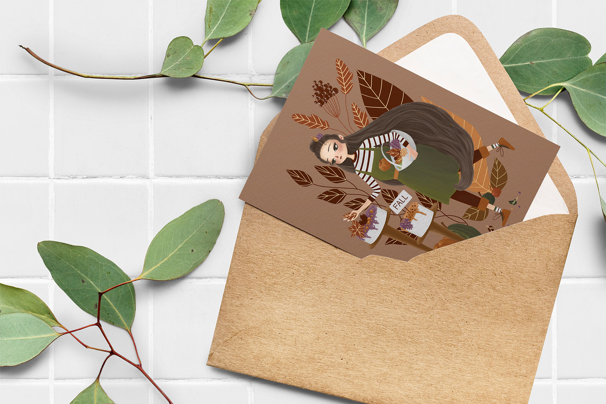 Unique Fall Baker Girl Illustration, a Seasonal Illustration by Chloe's Illustrations (Photo 3 of 4)