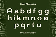 Golat - Modern Sans Serif Display Fo, a Sans Serif Font by Afkari Studio (Thumbnail 2 of 9)