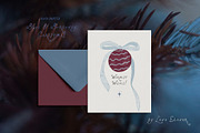 Hand-Painted Blue Burgundy Christmas, an Object Graphic by Lana Elanor (Thumbnail 23 of 24)