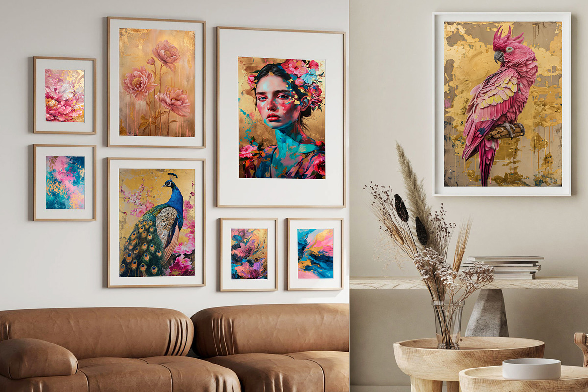 Golden Dreams – Surreal Floral & Abs, a Decorative Illustration by O m N i  Studio (Photo 7 of 16)