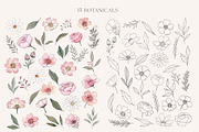 Watercolor Pink Florals & Ink, an Illustration by Michèle Kae (Thumbnail 7 of 10)