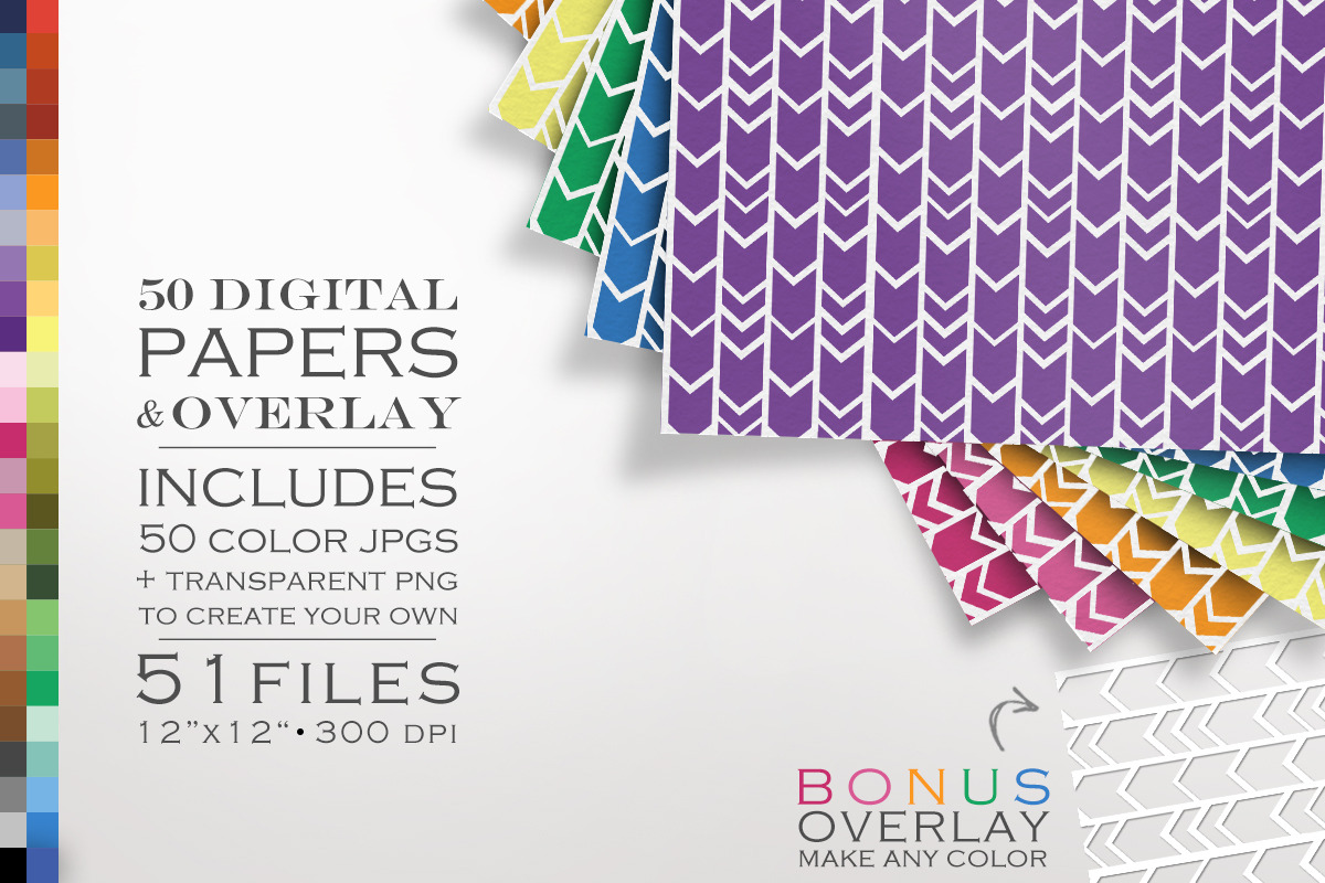 51 Chevron Arrows Digital Papers