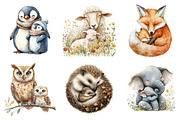 Cute Mother's Day Animals Clipart, an Illustration by SinaCreation (Thumbnail 3 of 5)