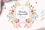 Floralia watercolor wedding crests, an Illustration by SunnyAfternoons (Thumbnail 1 of 14)