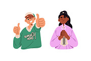 People with different emotions set, a Person Illustration by PaperTrident (Thumbnail 10 of 11)