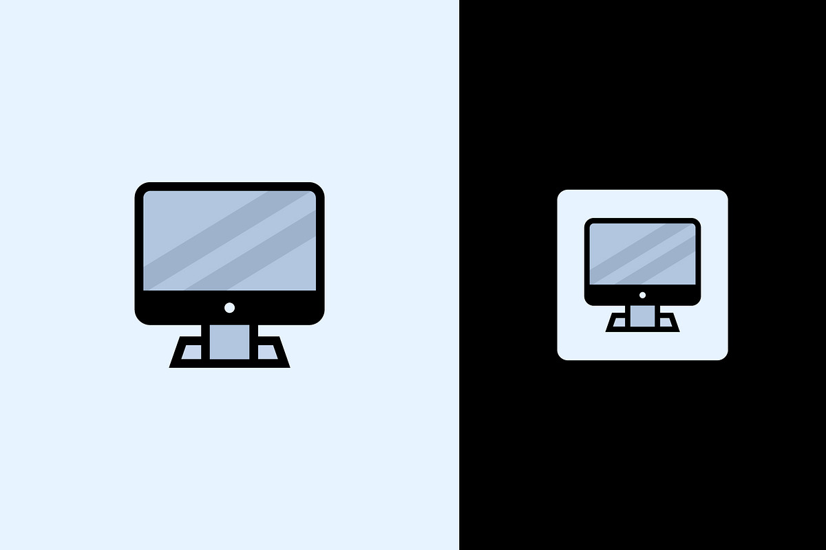 Computer screen pc minimal logo, a Branding & Logo Template by Your Choice Art