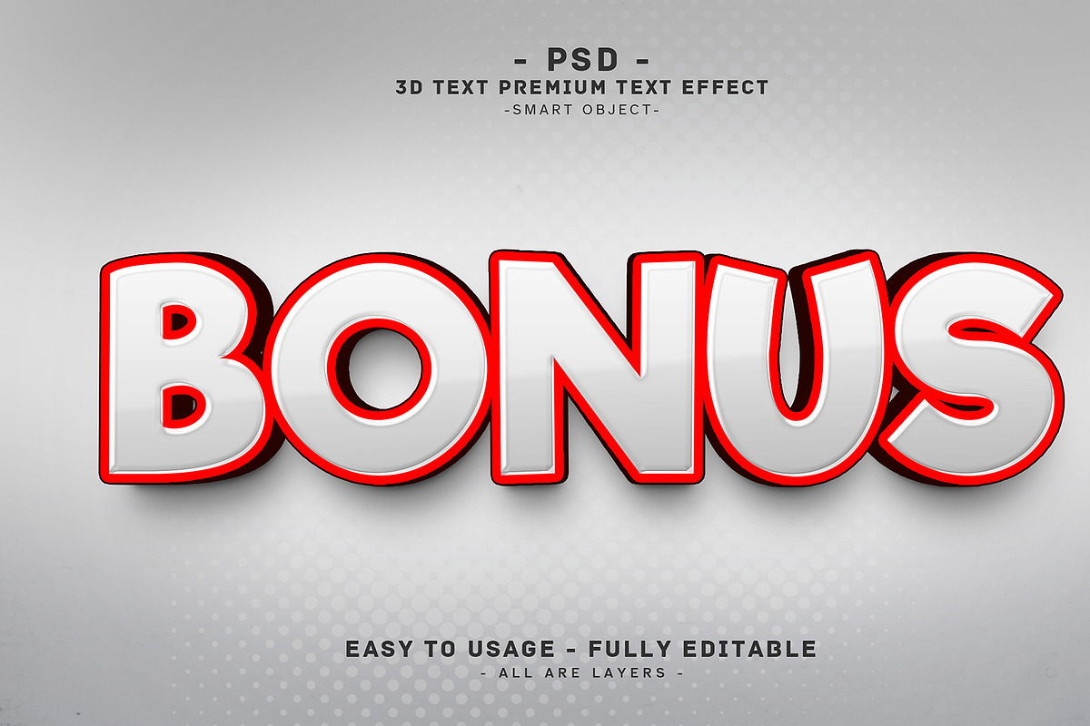 Bonus 3D Editable Psd Text Effect, a Layer Style Add-On by Md Jahidul99