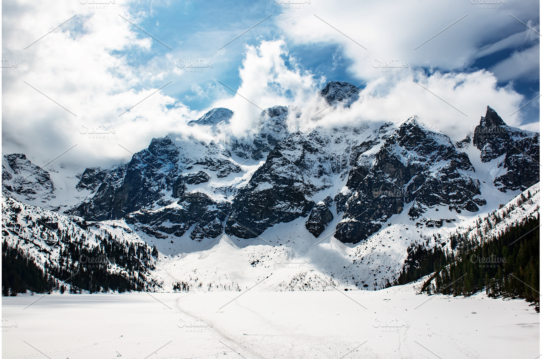 Frozen Lake Morskie Oko or Sea Eye, a Nature Photo by Nature and travel