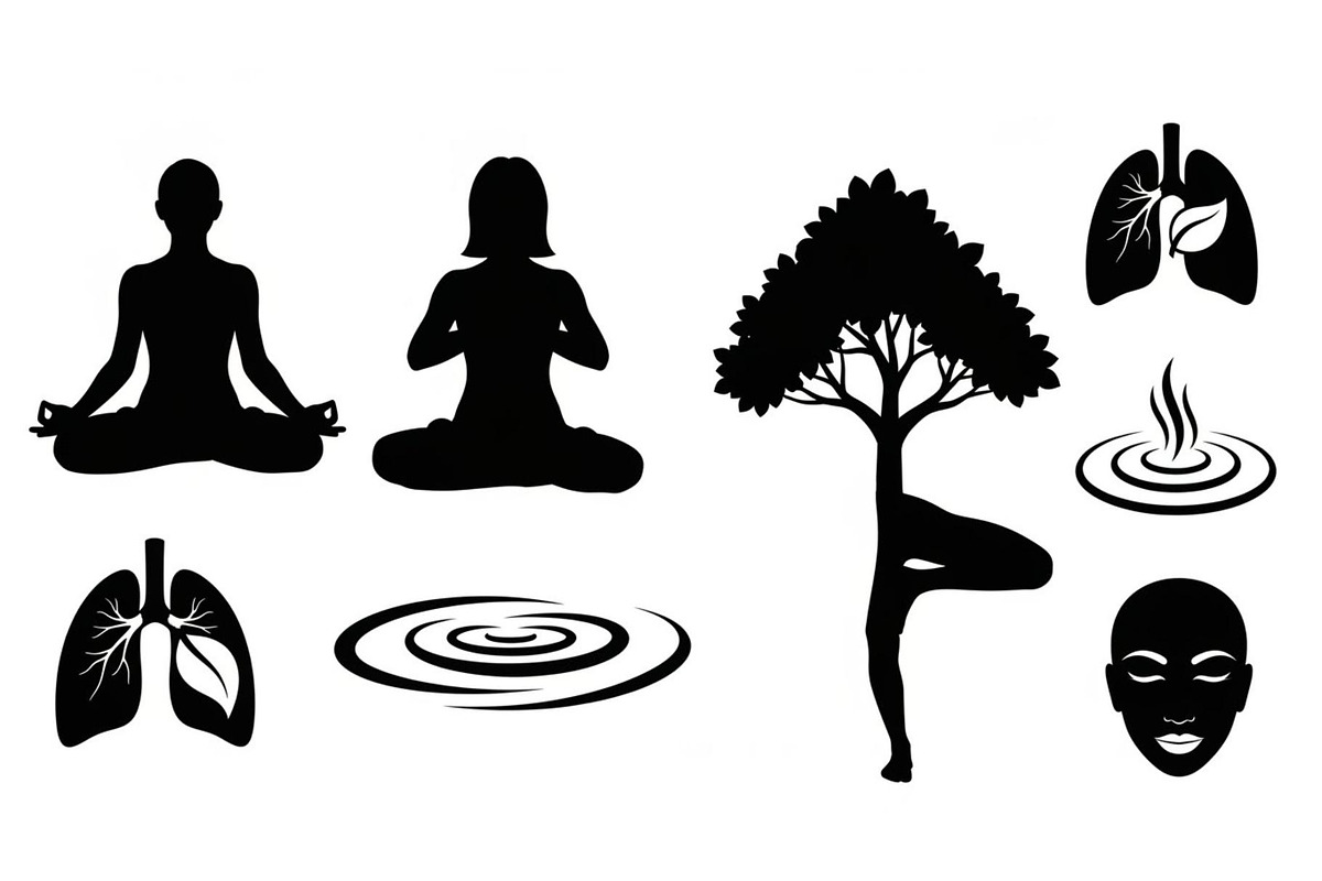 Yoga Meditation Silhouette Vector Bu, an Illustration by Artivon (Photo 18 of 40)