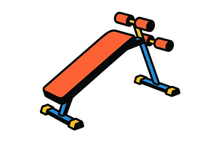 Exercise bench for workout routines, a Sport Illustration by ZinetroN