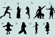 People Silhouettes Dingbats Font, a Symbol Font by Minimalartstudio (Thumbnail 5 of 7)