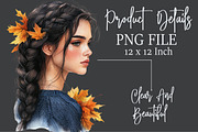 Cute Autumn Gothic Girl Clipart, an Illustration by Rose Art (Thumbnail 7 of 7)