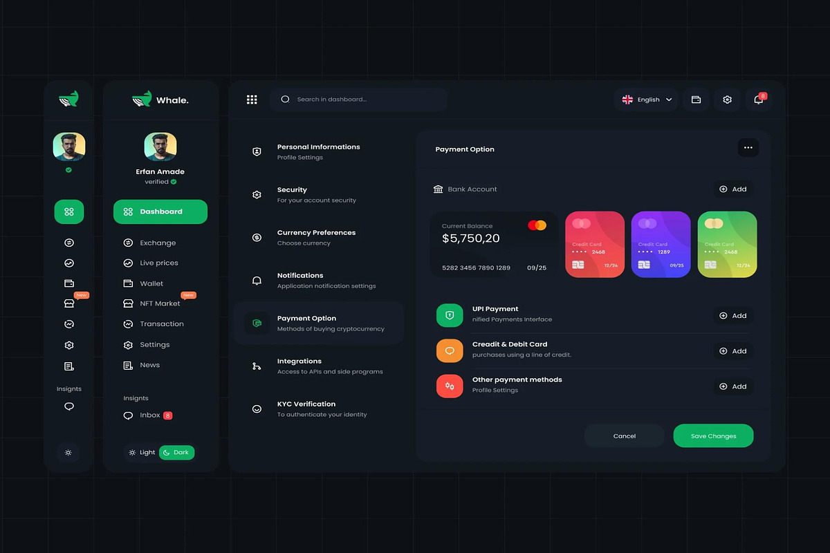 Crypto Whale Crypto NFT Dashboard Ui, an UI Kit Template by Creative Perspective (Photo 6 of 8)