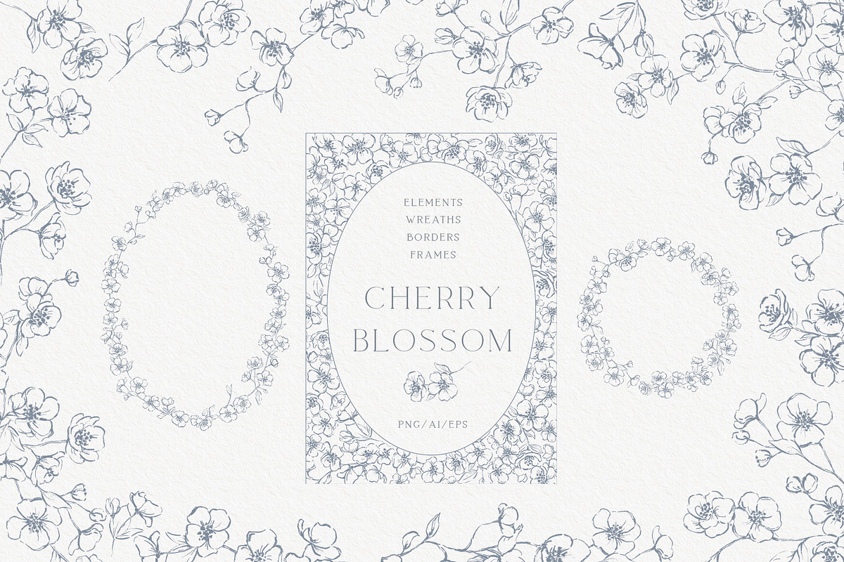 Cherry Blossom Vector Bundle, an Object Illustration by Sensual Art (Photo 1 of 7)