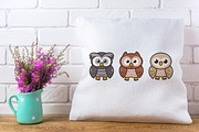 Cute Owls Cartoon animals clipart, an Animal Illustration by Noey smiley (Thumbnail 5 of 5)
