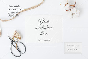 Landscape card mock up - crd235, a Print Template by L'Aura Studio