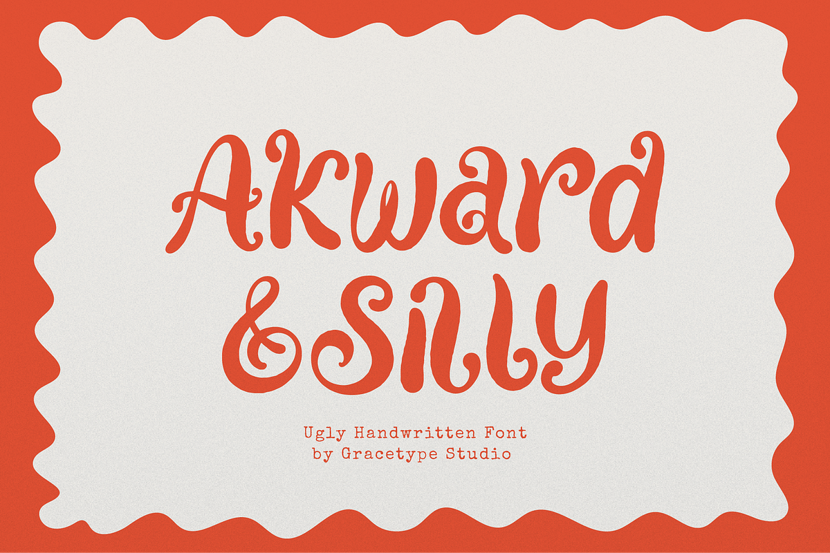 Akward Silly | Handwritten Font, a Handwritten Font by gracetype_studio (Photo 1 of 12)