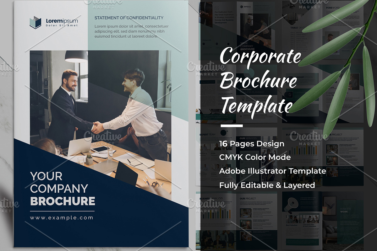 Corporate Bifold Brochure, a Brochure Template by Cristal Pioneer (Photo 1 of 6)