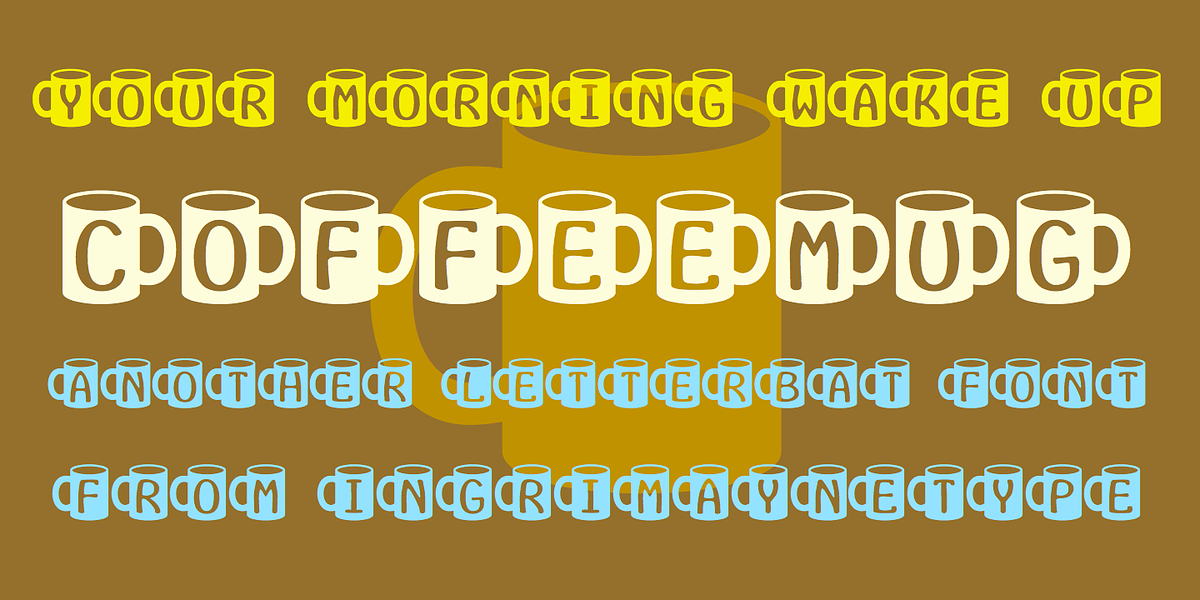 CoffeeMug, a Symbol Font by Ingrimayne Type (Photo 3 of 5)