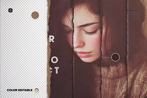 Torn Paper Tear Photo Effect Layout