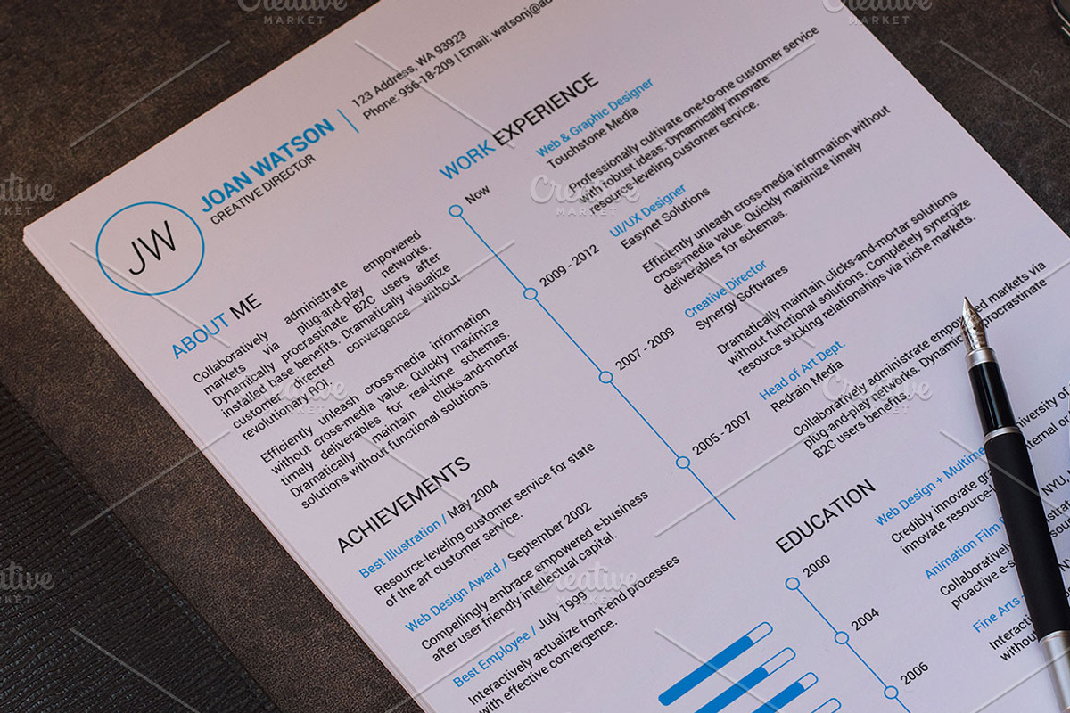Creative Resume + Cover Letter, a Resume Template by Made by Mancie (Photo 3 of 5)