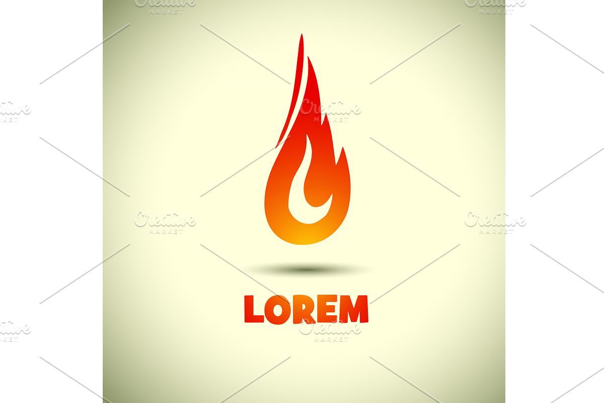 Logo fire hand drawn. Not AI, Vector, an Object Illustration by Nenahliadava Design