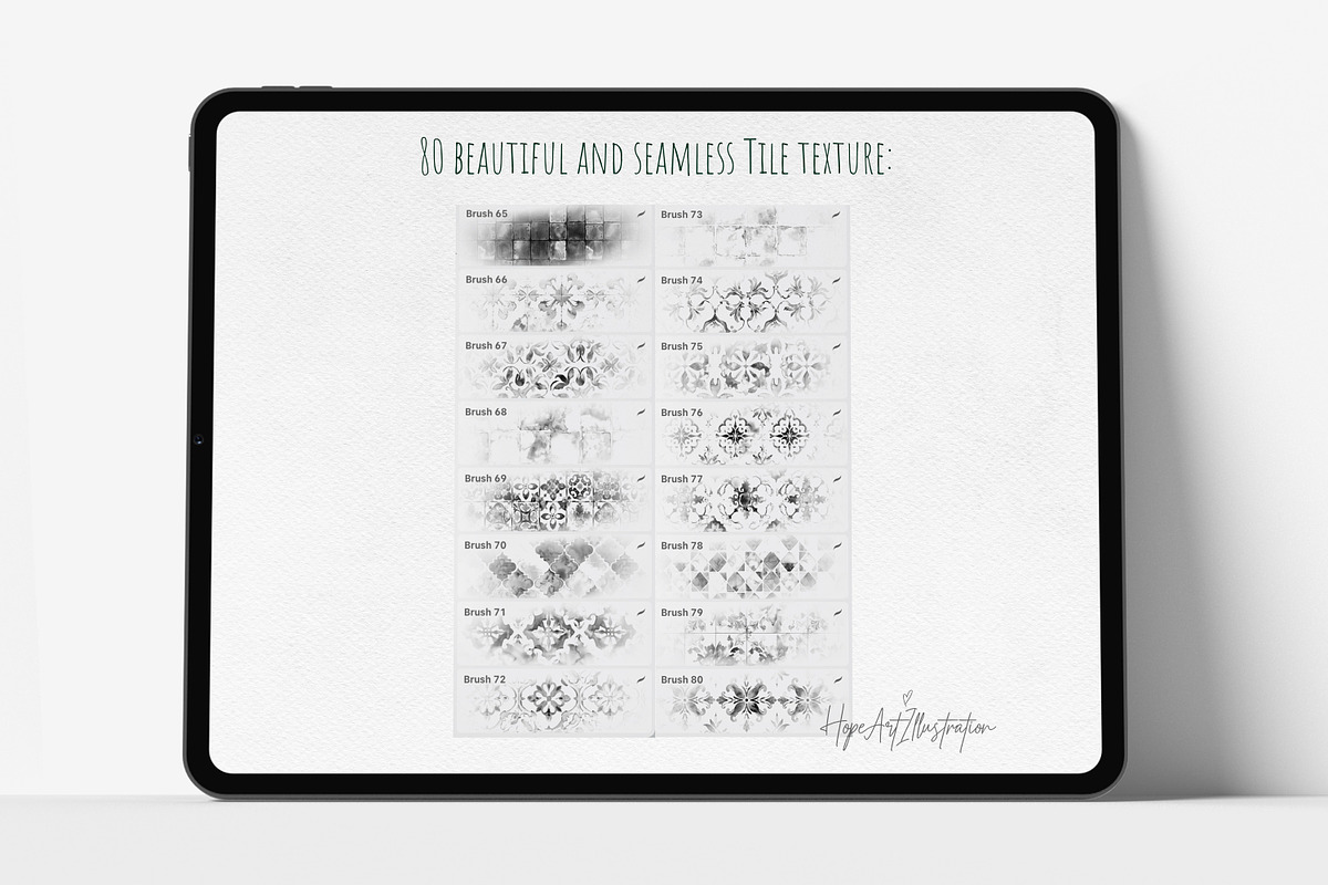 Procreate Watercolor Tile Texture, a Brush Add-On by HopeArtIllustration (Photo 7 of 8)