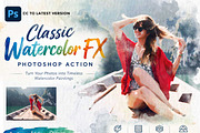 Classic Watercolor FX — Ps Action, an Action Add-On by Studio Retouch (Thumbnail 1 of 12)