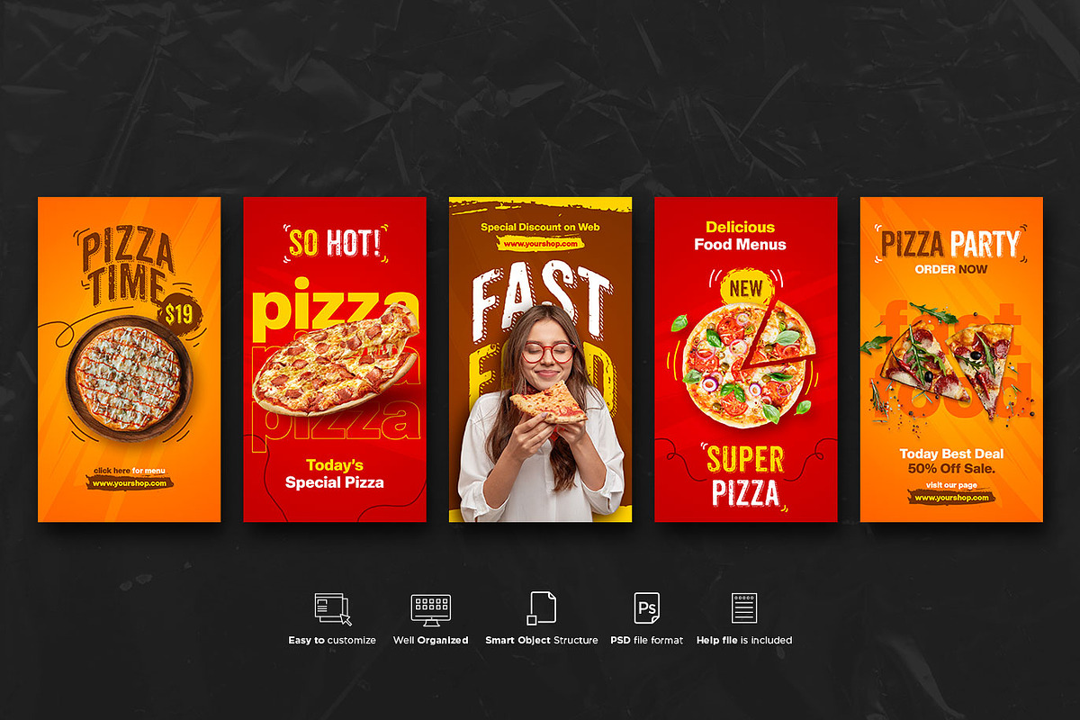 Food Instagram Story PSD Templates, a Social Media Template by Giraffe Design Studio (Photo 12 of 22)