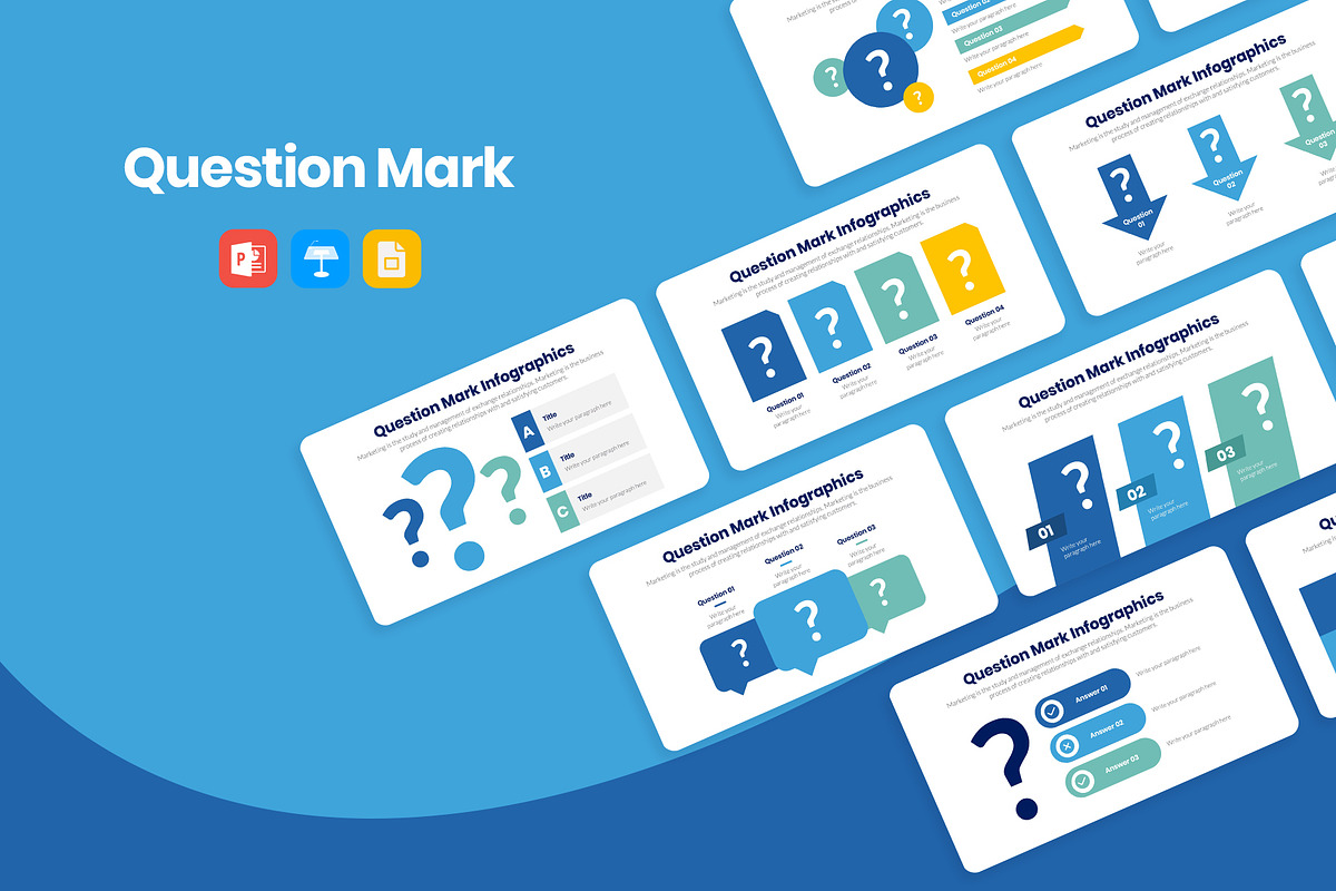 Question Mark Infographics, a Presentation Template by slidequest (Photo 1 of 6)