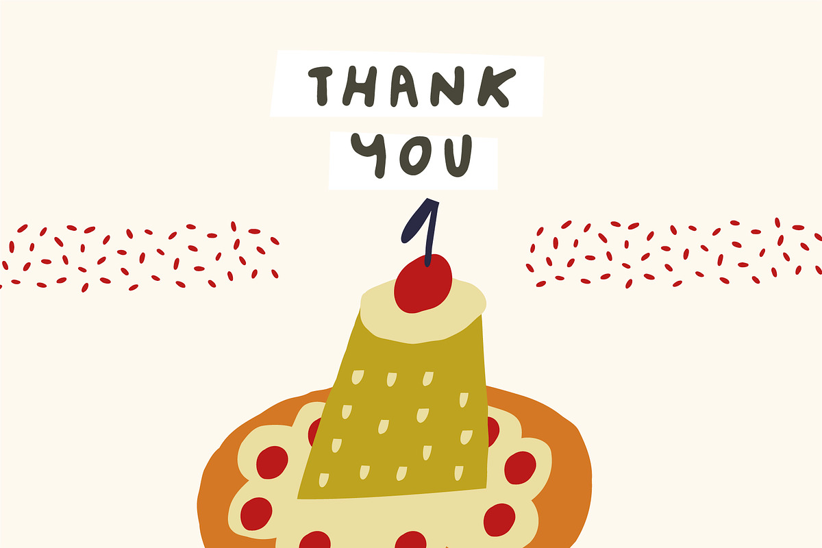 Piece of Cake Birthday Cake Clipart, a Decorative Illustration by Olia (Photo 19 of 19)