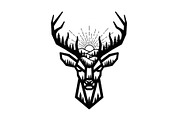 Artistic Geometric Deer Head Bundle, an Illustration by yasushie (Thumbnail 9 of 31)