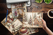 Vintage Christmas Bakery Journal Kit, a Seasonal Illustration by V Design Creator (Thumbnail 11 of 13)